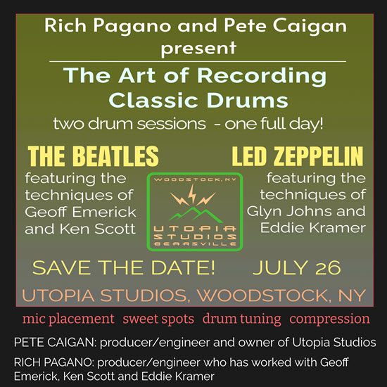 Rich Pagano - The Art of Recording Classic Drums